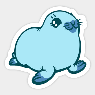 Aquamarine Baby Harp Seal the Animal Sticker